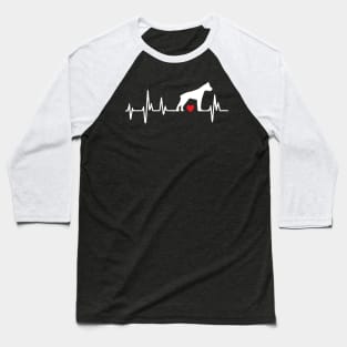 Heart Beat Boxer Dog I Love My Dog Baseball T-Shirt